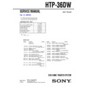 Sony HTP-36DW Service Manual