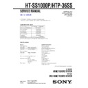 Sony HTP-36SS, HT-SS1000P Service Manual
