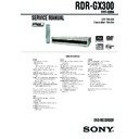 Sony HTR-6100, HTR-6600, RDR-GX300 Service Manual