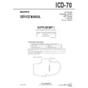 Sony ICD-70 (serv.man2) Service Manual