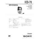 Sony ICD-70 Service Manual