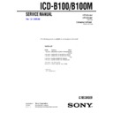 Sony ICD-B100, ICD-B100M Service Manual