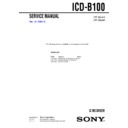 Sony ICD-B100 Service Manual