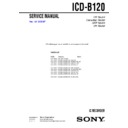 Sony ICD-B120 Service Manual
