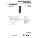 Sony ICD-BM1, ICD-BM1A, ICD-BM1B, ICD-BM1DR9 Service Manual