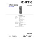 icd-bp250 service manual