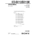 Sony ICD-BX112, ICD-BX112M Service Manual