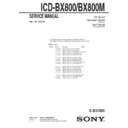 icd-bx800, icd-bx800m service manual