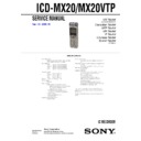 icd-mx20, icd-mx20vtp service manual