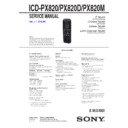 icd-px820, icd-px820d, icd-px820m service manual