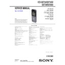 Sony ICD-SX1000, ICD-SX733, ICD-SX733D, ICD-SX734 Service Manual