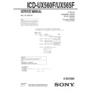 icd-ux560f, icd-ux565f service manual