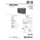 Sony ICF-18 Service Manual