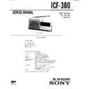 Sony ICF-380 Service Manual