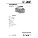 Sony ICF-703S Service Manual