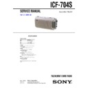 Sony ICF-704S Service Manual