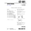Sony ICF-B01 Service Manual