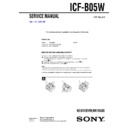icf-b05w service manual