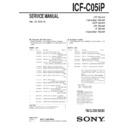 icf-c05ip service manual