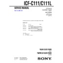 Sony ICF-C111, ICF-C111L Service Manual