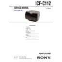 Sony ICF-C112 (serv.man2) Service Manual