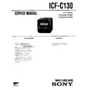 Sony ICF-C130 Service Manual