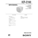Sony ICF-C160 Service Manual