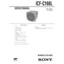 Sony ICF-C160L Service Manual