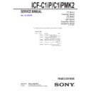 Sony ICF-C1IP, ICF-C1IPMK2 Service Manual