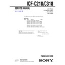 Sony ICF-C218 Service Manual