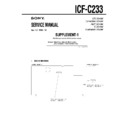 Sony ICF-C233 (serv.man2) Service Manual