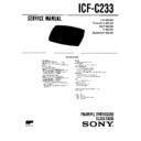 Sony ICF-C233 Service Manual