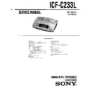 Sony ICF-C233L Service Manual