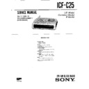 Sony ICF-C25, ICF-C25MK2 Service Manual