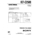Sony ICF-C2500 Service Manual