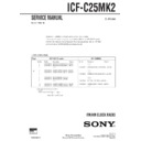 Sony ICF-C25MK2 Service Manual