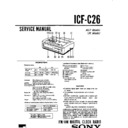 Sony ICF-C26, ICF-C280 (serv.man2) Service Manual