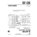 Sony ICF-C26, ICF-C280 Service Manual