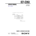 Sony ICF-C263 Service Manual