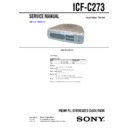 Sony ICF-C273 Service Manual