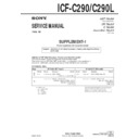 Sony ICF-C290, ICF-C290L (serv.man2) Service Manual