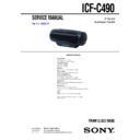 Sony ICF-C490, ICF-CD863, ICF-CD863L Service Manual