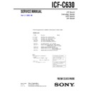 Sony ICF-C630 Service Manual
