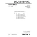 Sony ICF-C707, ICF-C717PJ Service Manual
