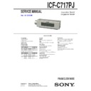Sony ICF-C717PJ Service Manual
