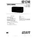 Sony ICF-C740 Service Manual