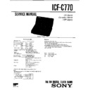 Sony ICF-C770 Service Manual