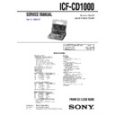 Sony ICF-CD1000 (serv.man4) Service Manual