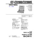 icf-cd2000, icf-cd2000s service manual