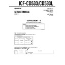 Sony ICF-CD533, ICF-CD533L (serv.man4) Service Manual